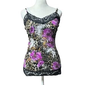 Y2K Almost Famous Size Small Floral Lace Fairy Coquette Whimsigoth Cami Tank Top